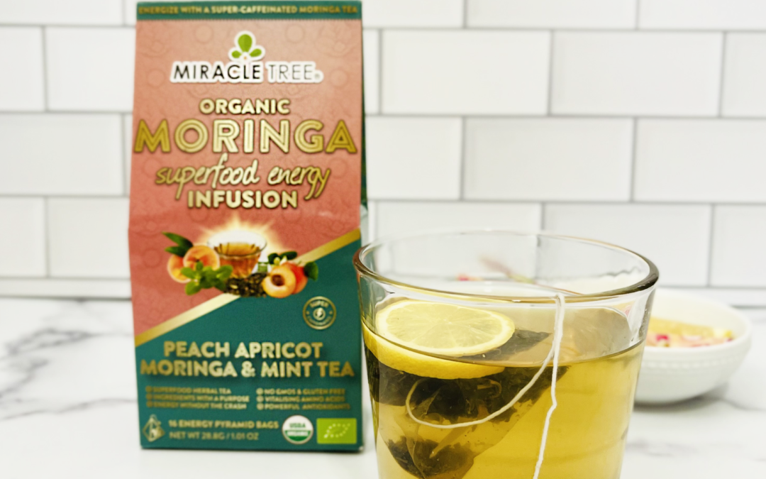 Organic Moringa Energy Tea, Peach Mint Apricot